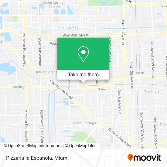 Mapa de Pizzeria la Espanola