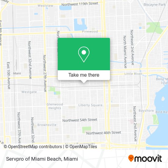 Servpro of Miami Beach map
