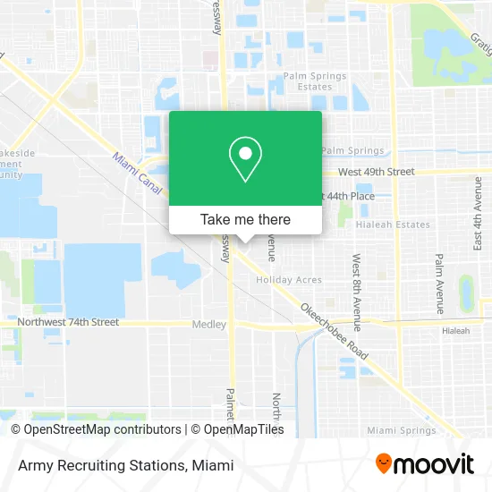 Mapa de Army Recruiting Stations