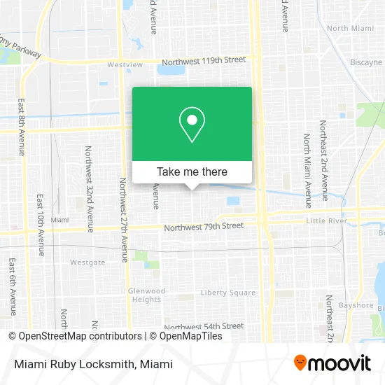 Miami Ruby Locksmith map