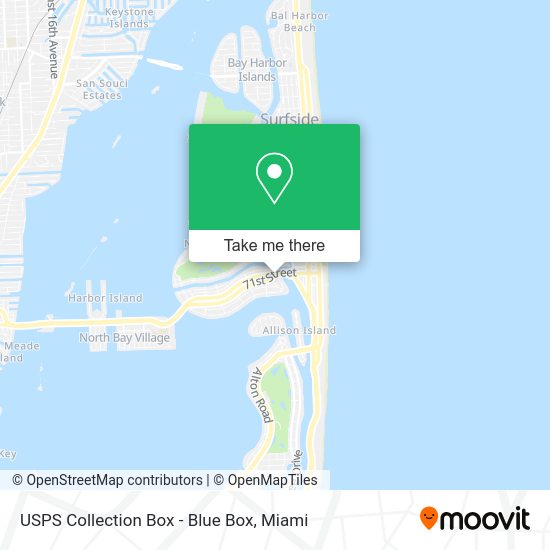 USPS Collection Box - Blue Box map