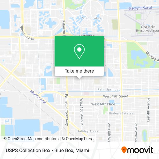 USPS Collection Box - Blue Box map