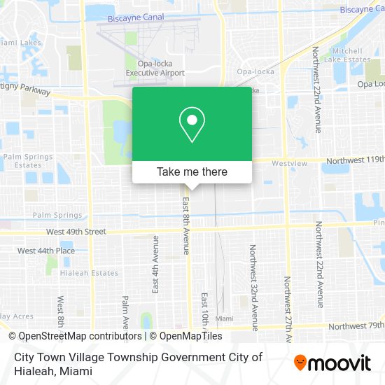 City Town Village Township Government City of Hialeah map
