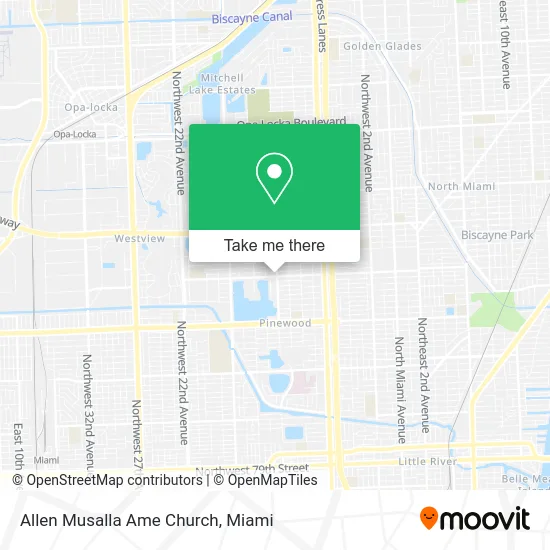 Allen Musalla Ame Church map