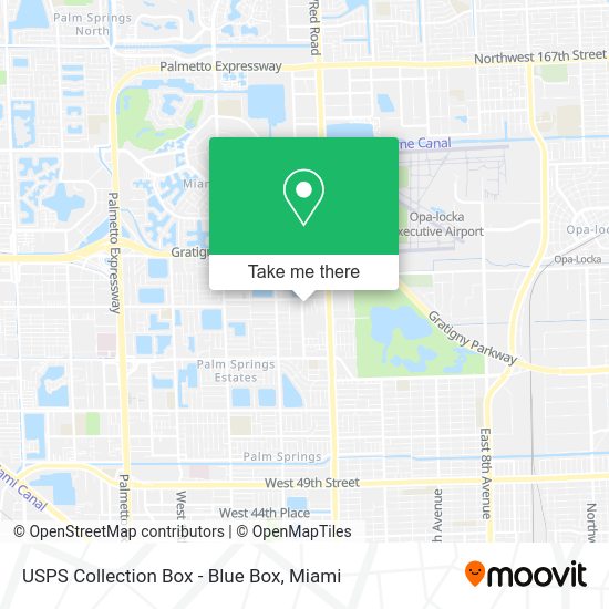 USPS Collection Box - Blue Box map