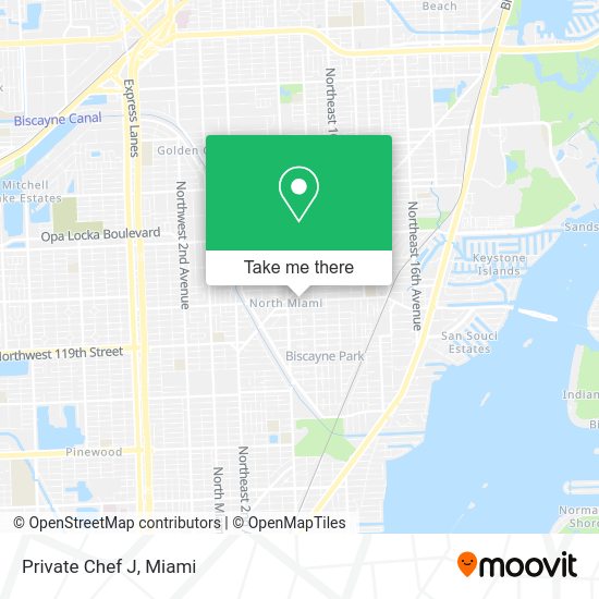 Mapa de Private Chef J