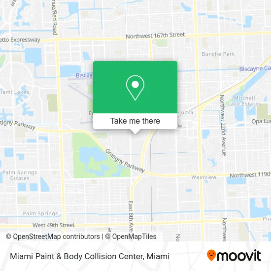 Mapa de Miami Paint & Body Collision Center