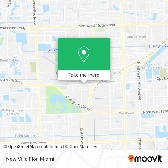 New Villa Flor map