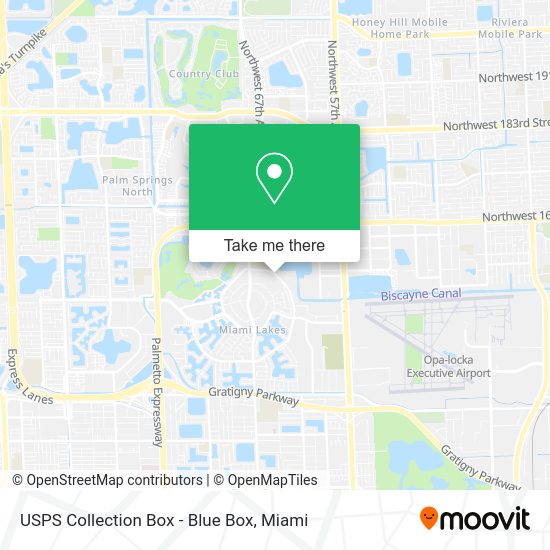 USPS Collection Box - Blue Box map