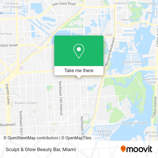 Mapa de Sculpt & Glow Beauty Bar