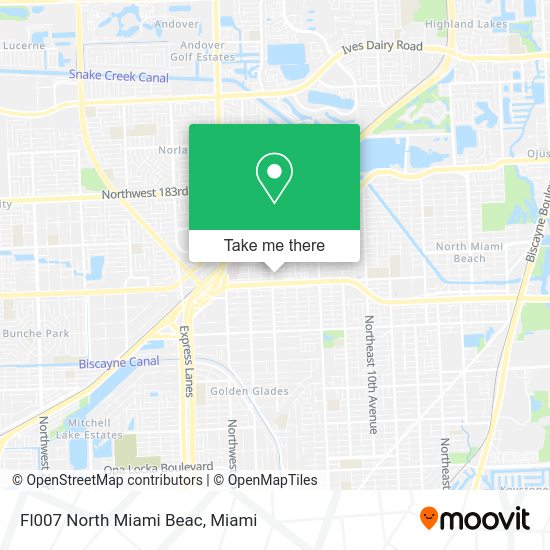 Fl007 North Miami Beac map