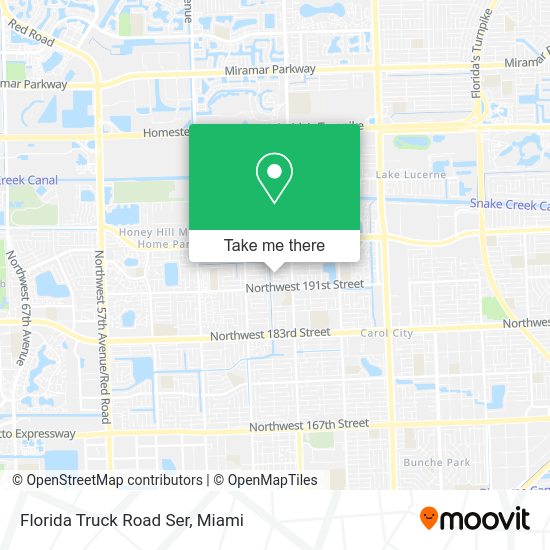 Florida Truck Road Ser map