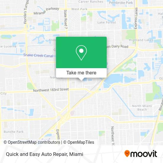 Quick and Easy Auto Repair map