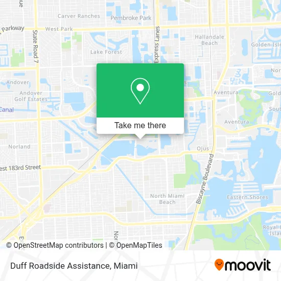 Duff Roadside Assistance map
