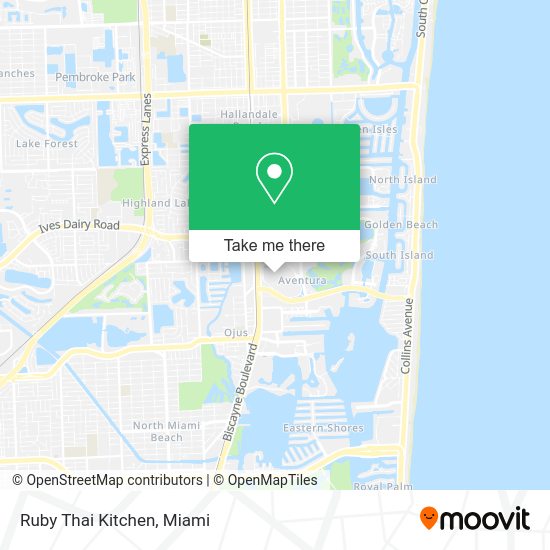 Mapa de Ruby Thai Kitchen