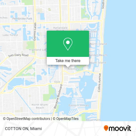 COTTON ON map