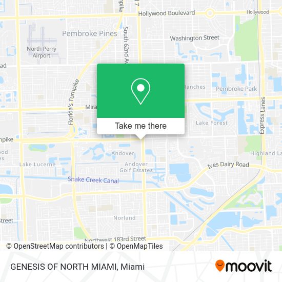 GENESIS OF NORTH MIAMI map