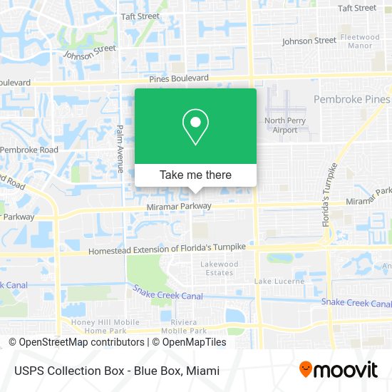 Mapa de USPS Collection Box - Blue Box