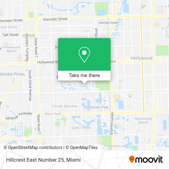 Mapa de Hillcrest East Number 25
