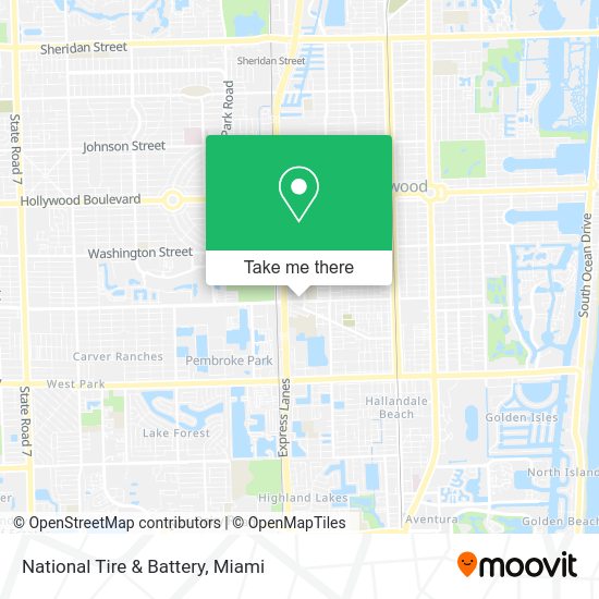 Mapa de National Tire & Battery