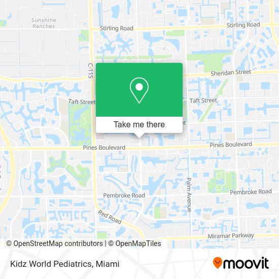 Kidz World Pediatrics map