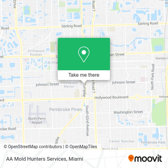 AA Mold Hunters Services map