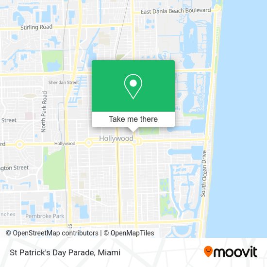 St Patrick's Day Parade map