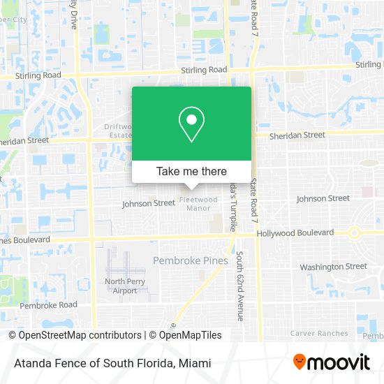 Atanda Fence of South Florida map