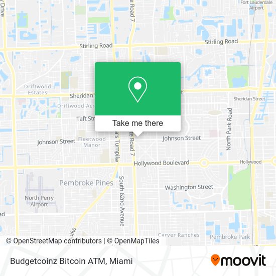 Mapa de Budgetcoinz Bitcoin ATM