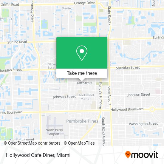 Mapa de Hollywood Cafe Diner