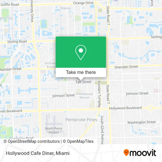 Hollywood Cafe Diner map