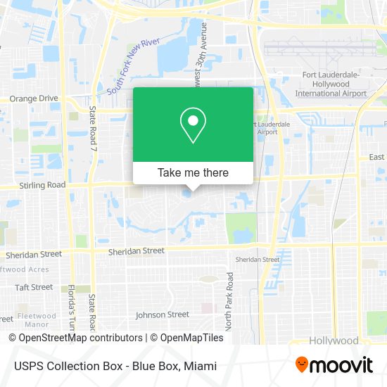 Mapa de USPS Collection Box - Blue Box