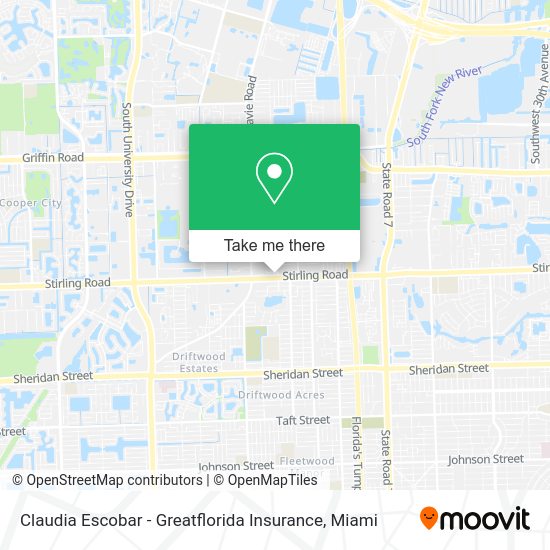 Claudia Escobar - Greatflorida Insurance map