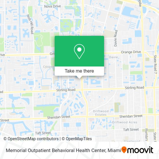 Memorial Outpatient Behavioral Health Center map