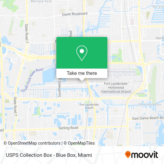 USPS Collection Box - Blue Box map