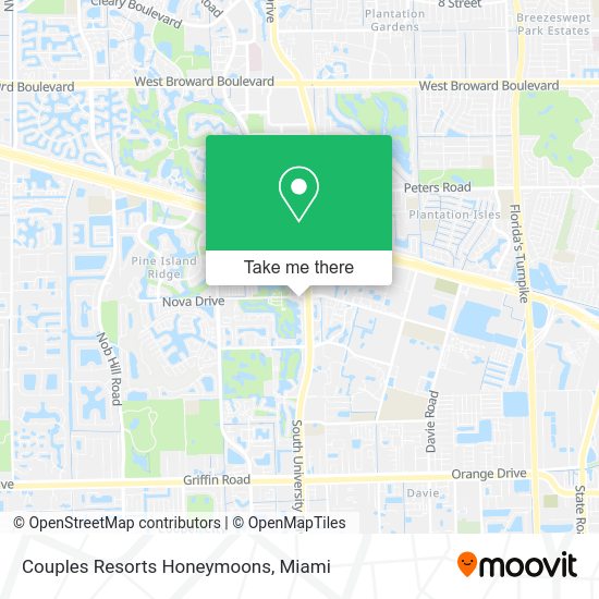 Mapa de Couples Resorts Honeymoons