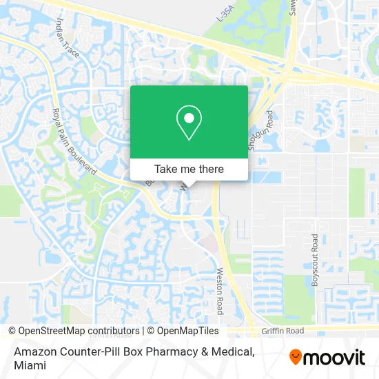 Amazon Counter-Pill Box Pharmacy & Medical map