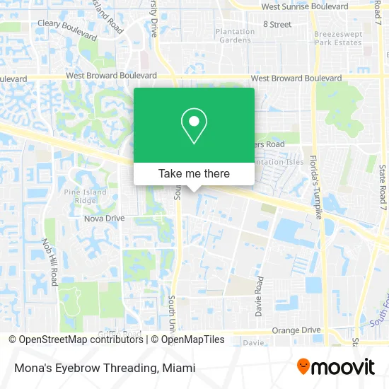 Mona's Eyebrow Threading map