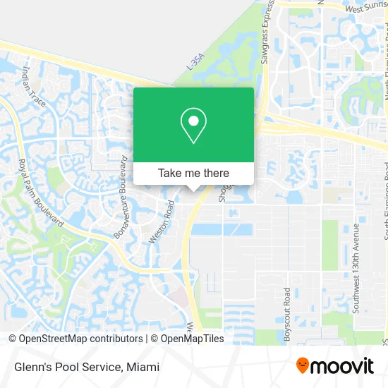 Glenn's Pool Service map