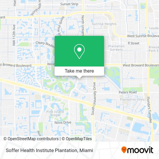 Soffer Health Institute Plantation map
