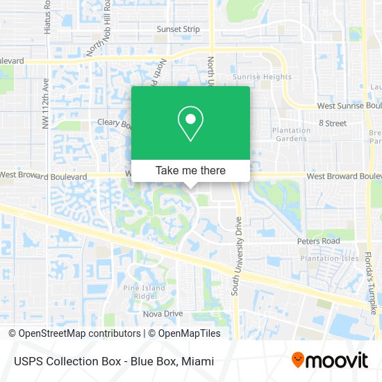 USPS Collection Box - Blue Box map