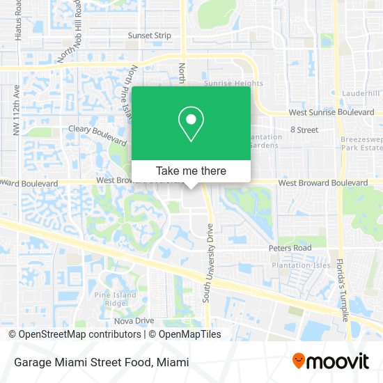 Garage Miami Street Food map