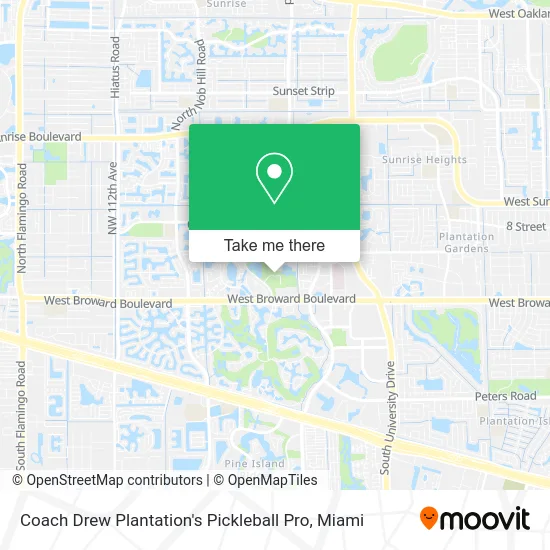Coach Drew Plantation's Pickleball Pro map