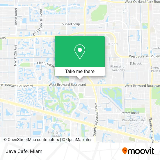 Mapa de Java Cafe
