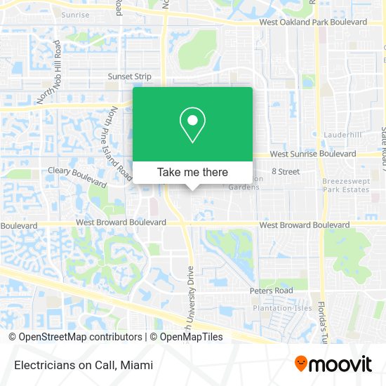 Electricians on Call map