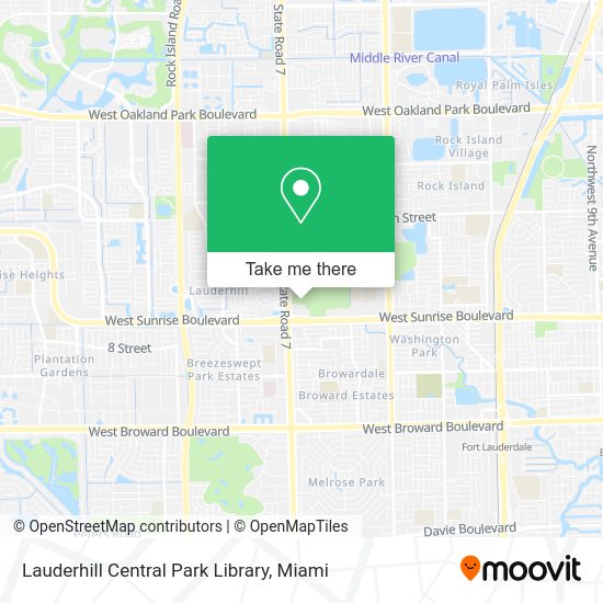 Mapa de Lauderhill Central Park Library
