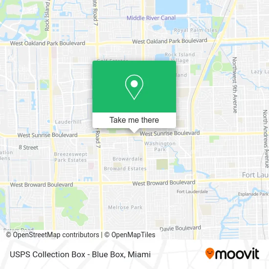 USPS Collection Box - Blue Box map