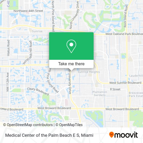 Medical Center of the Palm Beach E S map