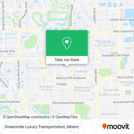 Dreamride Luxury Transportation map