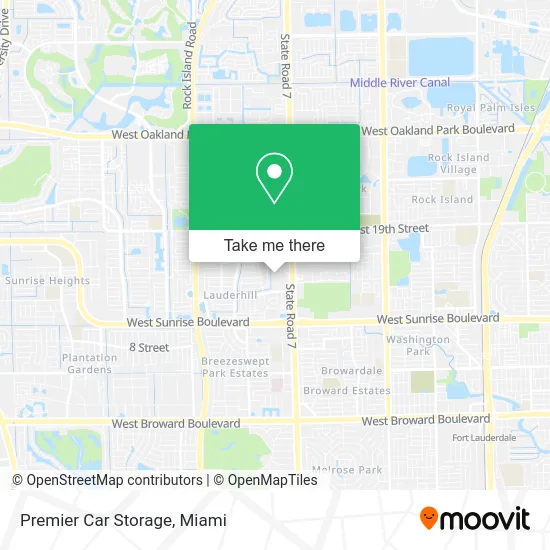 Premier Car Storage map